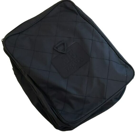 Vintage ESCADA Pour Homme Duffle Travel Bag Gym Bag Navy Blue - Picture 8 of 13